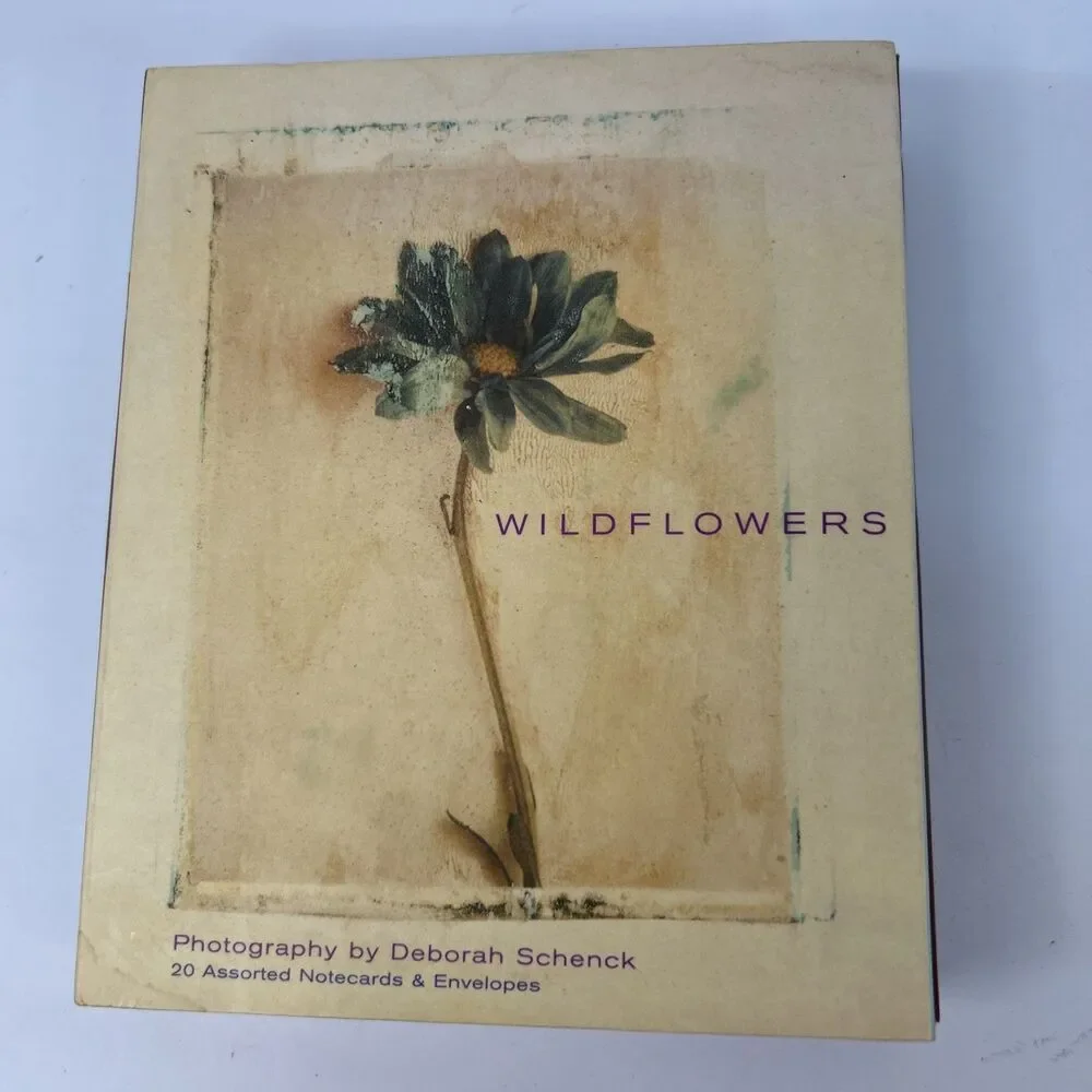 Vintage 2002 Deborah Schenck Wildflowers Deluxe Notecards Box Set 18 Count